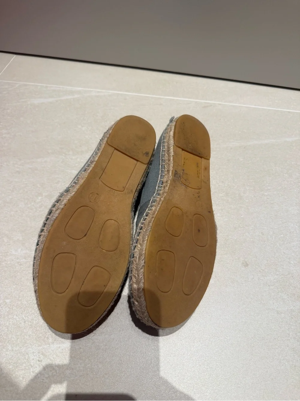 Kenzo Gray Tiger Embroidered Espadrille Flats